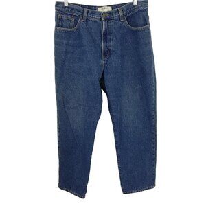 LL Bean Double L Relaxed Fit Flannel Lined Womens Jeans Size 16 Petite Cotton
